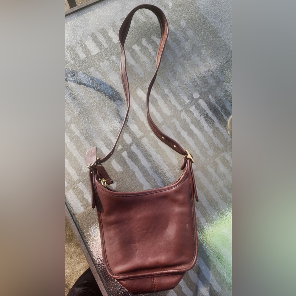 Coach Dark Brown Leather Shoulder Bag